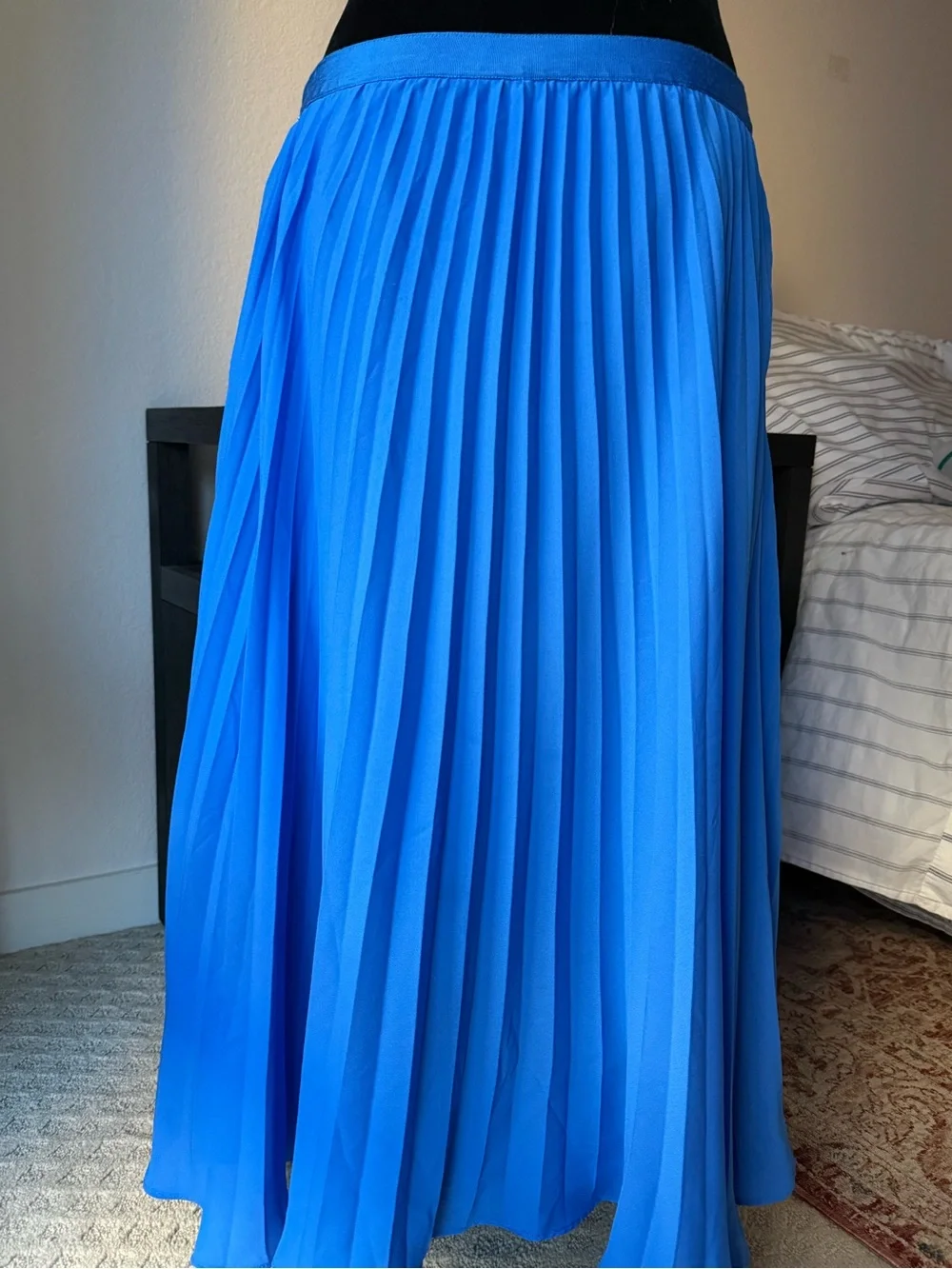 Banana Republic Royal Blue Pleated Midi Skirt
